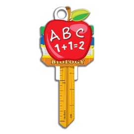 Lucky Line Key Shapes, TEACHER, House Key Blank, KW1/11, 1 Key (B131K)