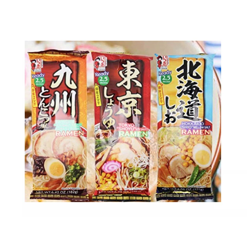 Itsuki Ramen Variety 3 Pack - Salt, Soy Sauce, Pork