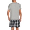 Sykooria Cotton Pajamas Shorts Set for Men Short Sleeve Henley