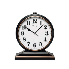 Beesealy Table Clock-Modern Table Clock Silent-Non-Ticking 10-inch dial, Clear and Easy to Read, Used for Living Room, Bedroom Decoration