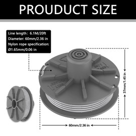 FUSHUI Pack of 4 grass trimmer thread, 5307-20 grass trimmer spool, compatible with Gardena EasyCut ComfortCut PowerCut SmallCut grass trimmer