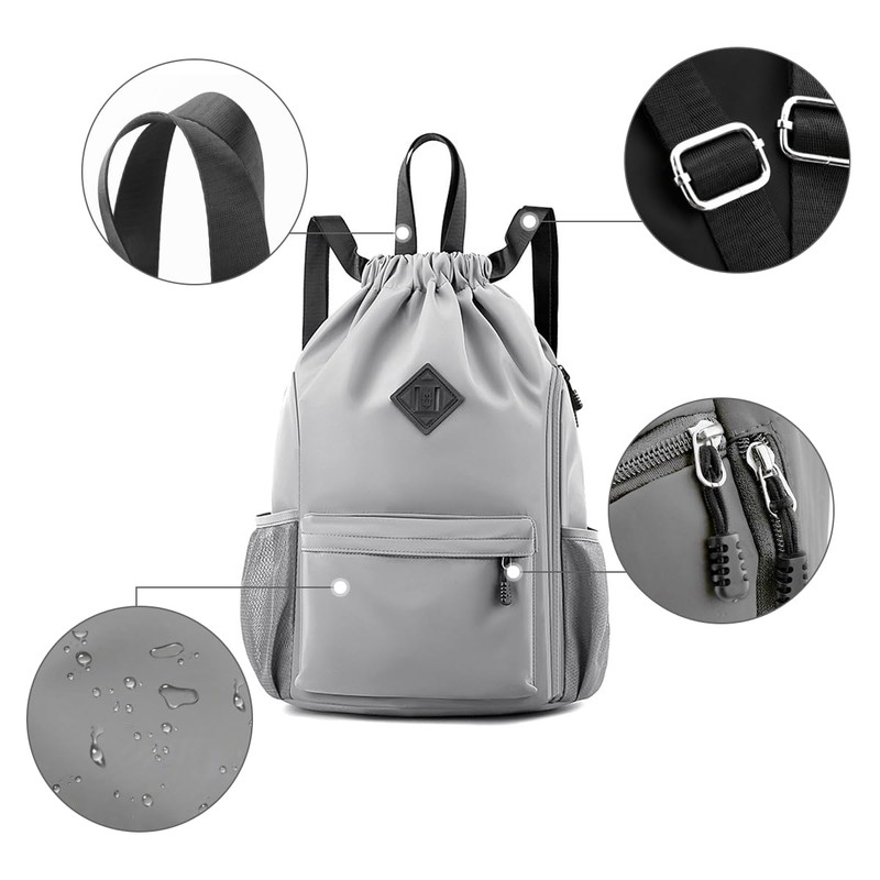 Valleycomfy Waterproof Drawstring Gym Backpack Bag for Men & Women,Sports