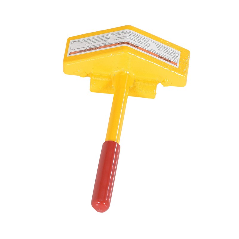 Vestil SRC-1 Steel Single Rail Chock 7-1/2 In. Width Yellow