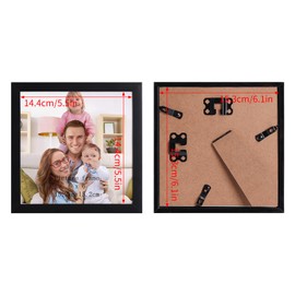 Giftgarden 6x6 Picture Frame Black, 6 by 6 Thin Square Photo Frame for Gallery Wall Tabletop Display, Single