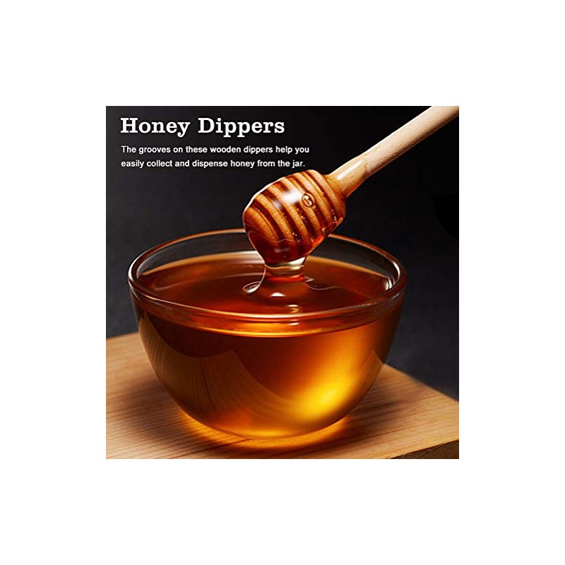 Wooden Honey Stirrer, Pack of 50, Honey Stirring Stick for