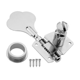 DIAO79NI 2L2R Vintage Open Gear Bass Tuners Machine Head Tuning Keys Pegs Set Left&Right Hand for Jazz Precision P Bass Replacement, Chrome