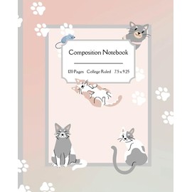  PurrfectPaws Cat Composition Notebook: Fun & Cute - College Ruled, Cat Themed Journal for School, Work, Office & Play