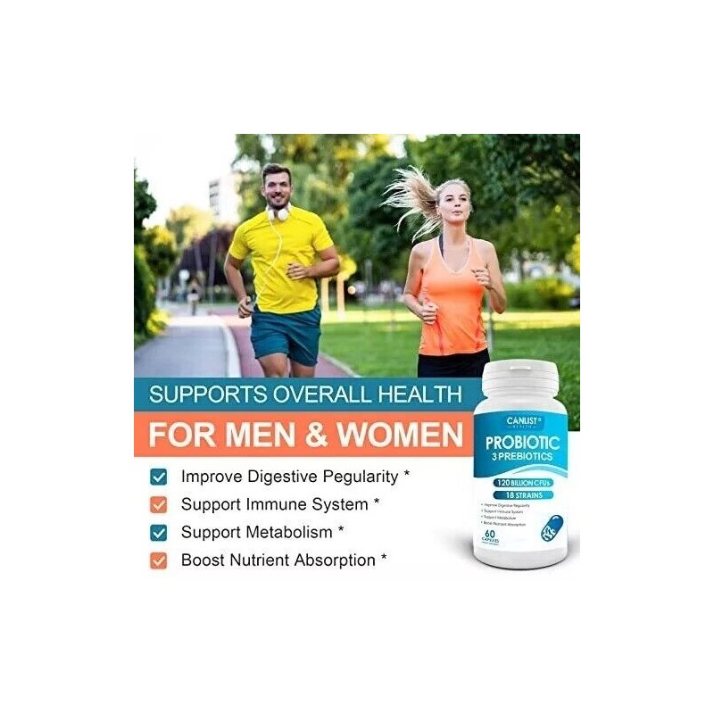 CANLIST 100 Billion Probiotics CFU Potency Gut Health Women Men
