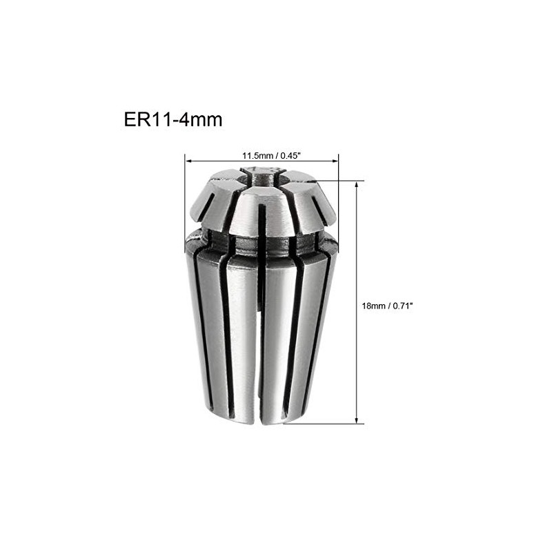 sourcing map ER11 4mm Spring Collet Chuck for CNC Engraving