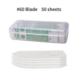 TGZUO 50pcs #60 Scalpel Blades 0.4mm Individually Wrapped Pack Blades Carbon Steel