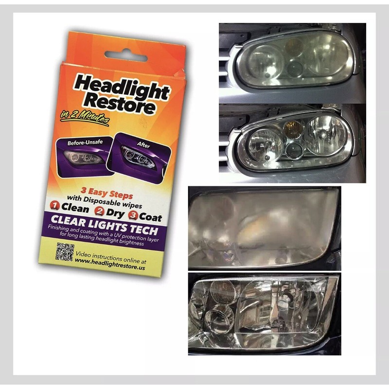 Turtle Wax 4PK! Headlight Lens Restoration Repair Kit Clear Lights