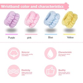 Muñequeras Lavar Cara Pulseras Lavado Facial Toallas Muñeca Spa Bandas Absorbentes