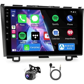 UnifiAoto 4G 64G for Honda CRV 2007 2008 2009 2010 2011 Car Radio, Android 13 Touch Screen Stereo with Wireless CarPlay, Android Auto, GPS Navi, 5G WiFi, Bluetooth 5.2, AHD Rear Camera, SWC, FM Radio