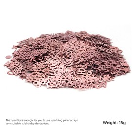 80 Birthday Confetti, 80th Rose Gold Metallic Foil Sequins Table Scatter Sprinkles for 80 Years Birthday Party Anniversary Table Party Decorations 15g A3MGSRZX (80th)