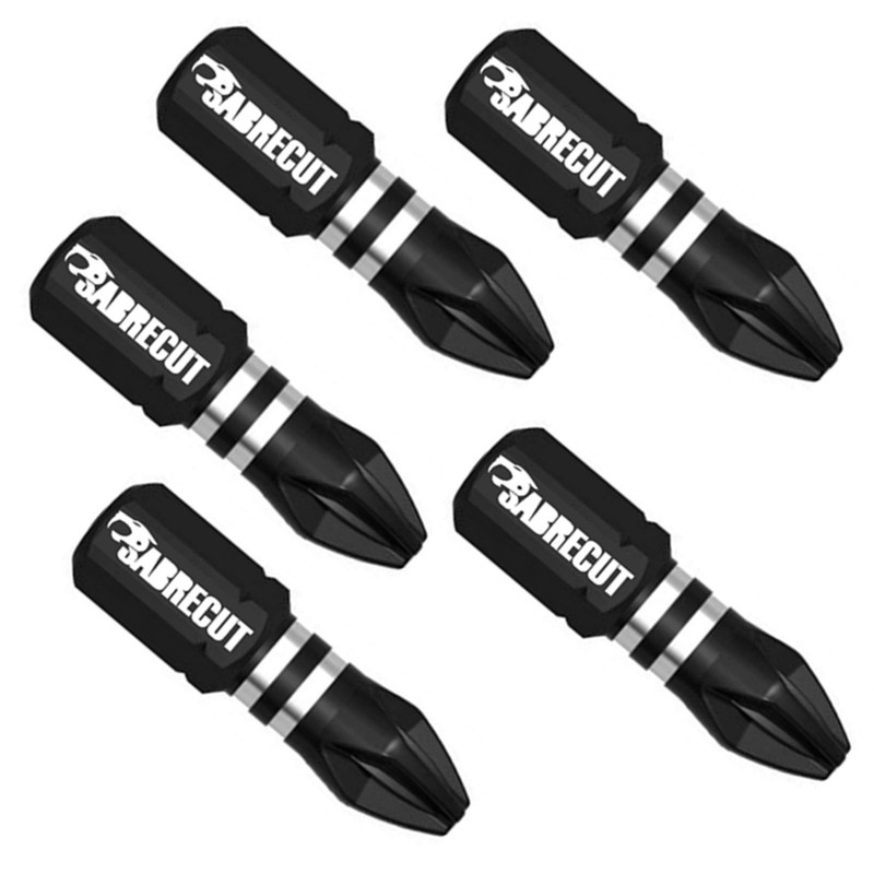 5 x SabreCut SCPH225_5 25mm PH2 Impact Screwdriver Driver Bits
