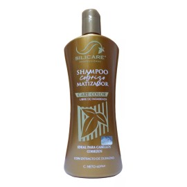 Silicare  Shampoo Matizador Cobrizo Extracto De Durazno 400ml Silicare