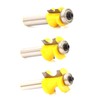 Sinoprotools Bullnose Bead Router Bits, 1/2-Inch Shank 3 Bits Set,