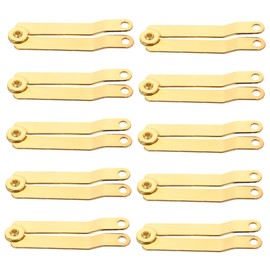 DOITOOL 10pcs Decorative Box Lid Support Hinges for Jewelry Cases Heavy Duty Iron Sheet Construction with Reinforced Stability Smooth Operation and Secure Positioning for Wooden Treasure