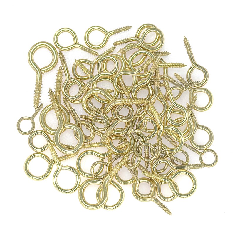 110 PCS Self Tapping Eye Screw Hooks Eye Bolts with