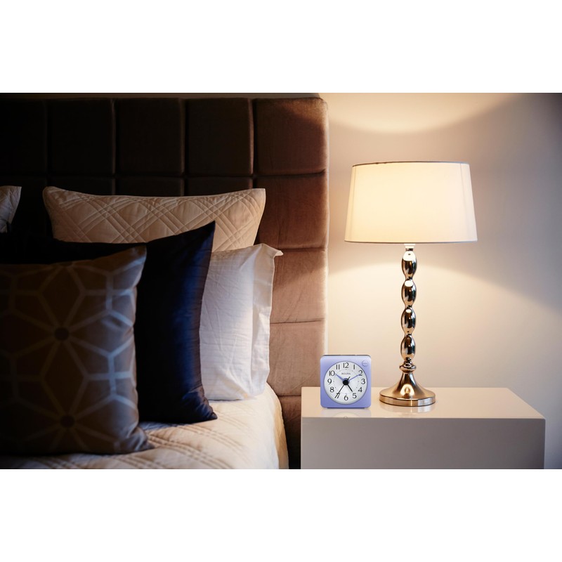 Bulova Violet Travel Alarm Clock B1876 | Compact Design with