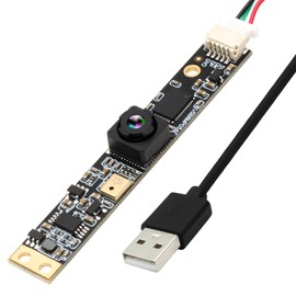 ELP USB Camera 8MP 30fps USB Camera Module with Microphone 105 Degree Wide Angle Lens Lightburn Camera PC Computer Camera 2448P 3D Printer Camera Compatible with Windows Mac OS Rasberry pi