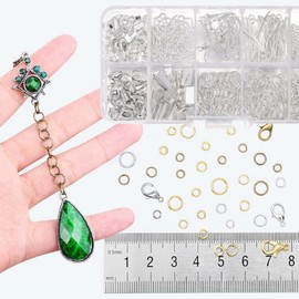 HappyHome Accessories Hardware Set of 710, Heaton, Lobster Claw Clasp, Marquan, 9 Pins, Piercing Hooks, Crushing Balls, Alligator Openings, String Fasteners, Includes Dedicated Case, DIY Crafts,