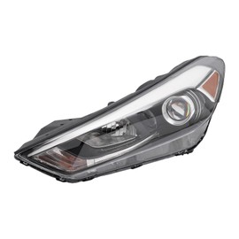 QUEWATSA Front Headlights for 2016-2018Hyundai Tucson, Halogen LED DRL Headlight, Left Headlight Assembly Black Housing Clear Lens Headlights (Left Driver Side)