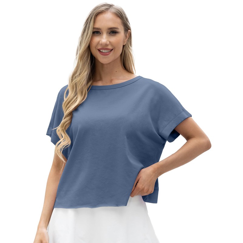 GRECERELLE Women's Open Back Workout Top Athletic Shirts Backless Short