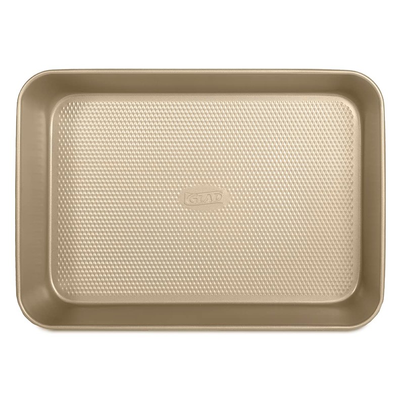 Glad Baking Pan Nonstick - Oblong Metal Dish for Cake