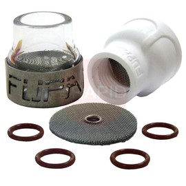 Furick Cup Dual FUPA #12 Welding Cup Kit w/Titanium Cover (FU12HKC) (1 Glass & 1 Ceramic Cup, Cover, O-Rings, 1 Spare Diffuser)