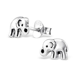 Elephant Stud Earrings 925 Sterling Silver Earrings, Sterling Silver, No Gemstone