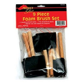 Linzer A-8509 Foam Brushes, For All Paints & Stains, (9-Pack)