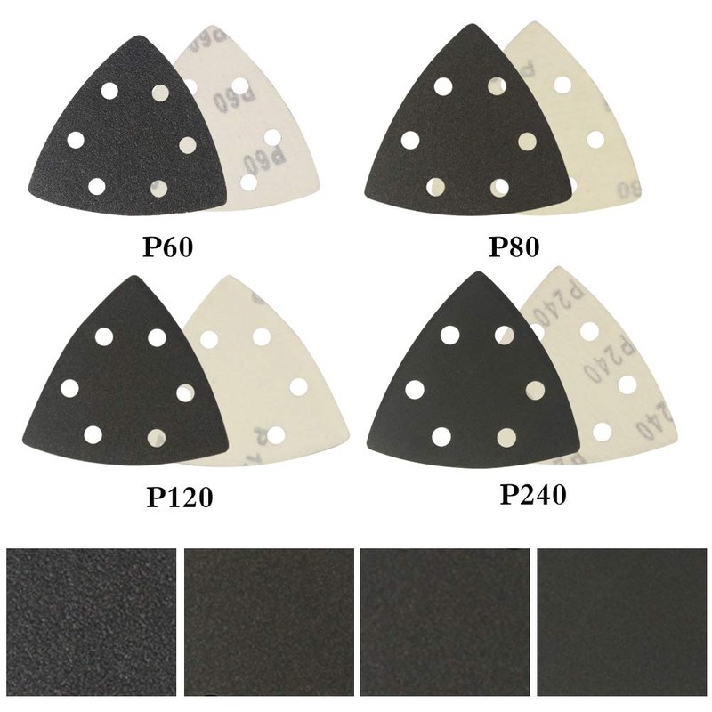 Velcro sanding triangles for delta sanders, 93 x 93 x
