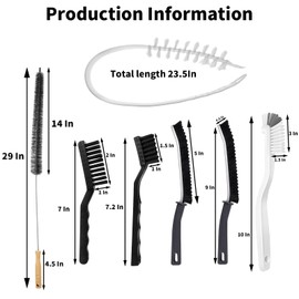 Washing Machine Crevice Cleaning Brush, 7 Pcs Cleaning Supplies Tools,Front Load Washer Machine Cleaner Accessories, 2 Pcs Drum Laundry Cleaner Brush and 5 Pcs Hard Brushes Crevice Parts Washer Brush
