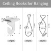 Philbinden 40Pairs PCS Drop Ceiling Hooks for Hanging,20 White Heavy