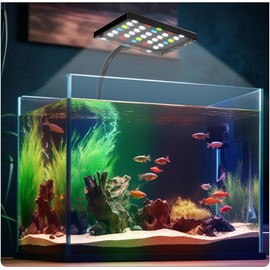 Aquarium Spot Lighting, Aquarium LED Zoom Light, Dimmable Aquarium Atmosphere Lamp 3 Colours, Zoom Lens, Temperature Resistance, Fish Tank Light for Aquarium Landscaping