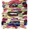 20 Art Silk/Rayon Viscose Metallic Varigated Solid Standard Skeins Embroidery