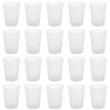 ENGELLAND - 20 x Plastic Cups White Frosted 400ml Calibration