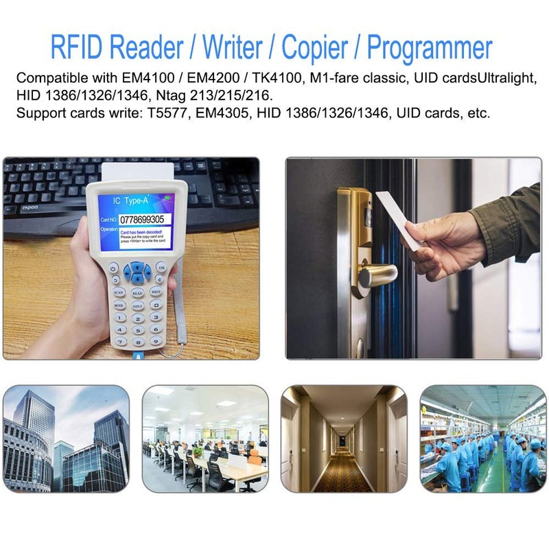 LEXI ID IC HID Card Copier NFC Reader 125KHz 13.56MHz