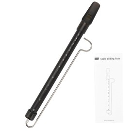 HilBeliFU Slide Whistle, Adjustable Tuning Sliding Whistle Instrument, Built in Limit and Rod, Aluminum Alloy Music Tools for Pitch Training, Scale Practice, 10.4x0.6in