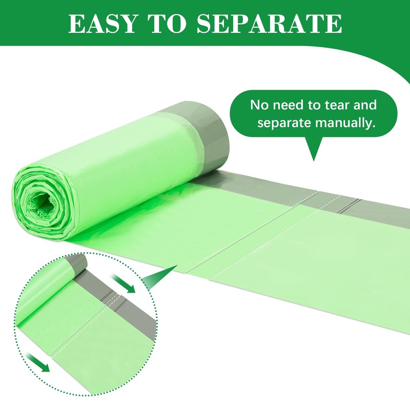 JelKen 90 Biodegradable Bin Liners 20L with Drawstring Tie Handle,