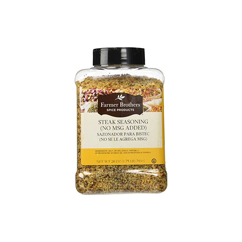 Farmer Brothers Steak Seasoning with no MSG 1lb 12 oz