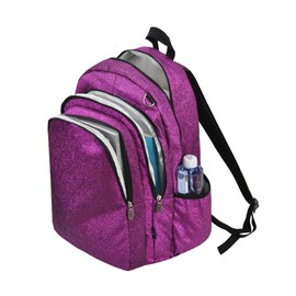 NGIL Glitter Performance Large Canvas Backpack, Sports Backpack, Competitive Dance, Gymnastics, Cheerleading Backpack, Carrying Cheer Essentials (Glitter-Purple)