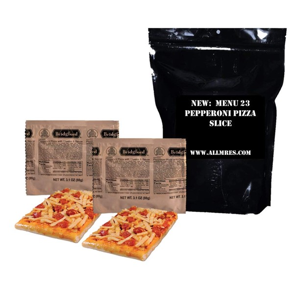 US Military Pepperoni Pizza MRE - FULL MEAL (Menu 23) DUO ENTREE!!