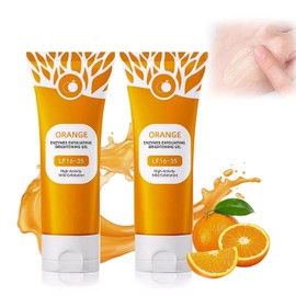 Charunee 2PCS Orange Enzyme Exfoliation Gel for Face and Body Whitening Facial Moisturizing Cleansing Blackheads Suitable for All Skin Types / 얼굴과 몸을 위한 Charunee 2PCS 오렌지 효소 각질 제거 젤 미백 얼굴 보습 클렌징 블랙헤드 모든 피부 타입에 적합합니다