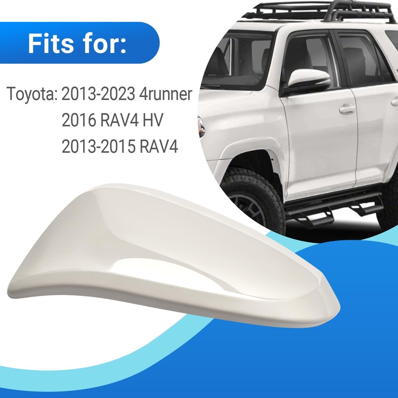 White Door Rearview Mirror Cover Fits for Toyota 2013-2023 4Runner