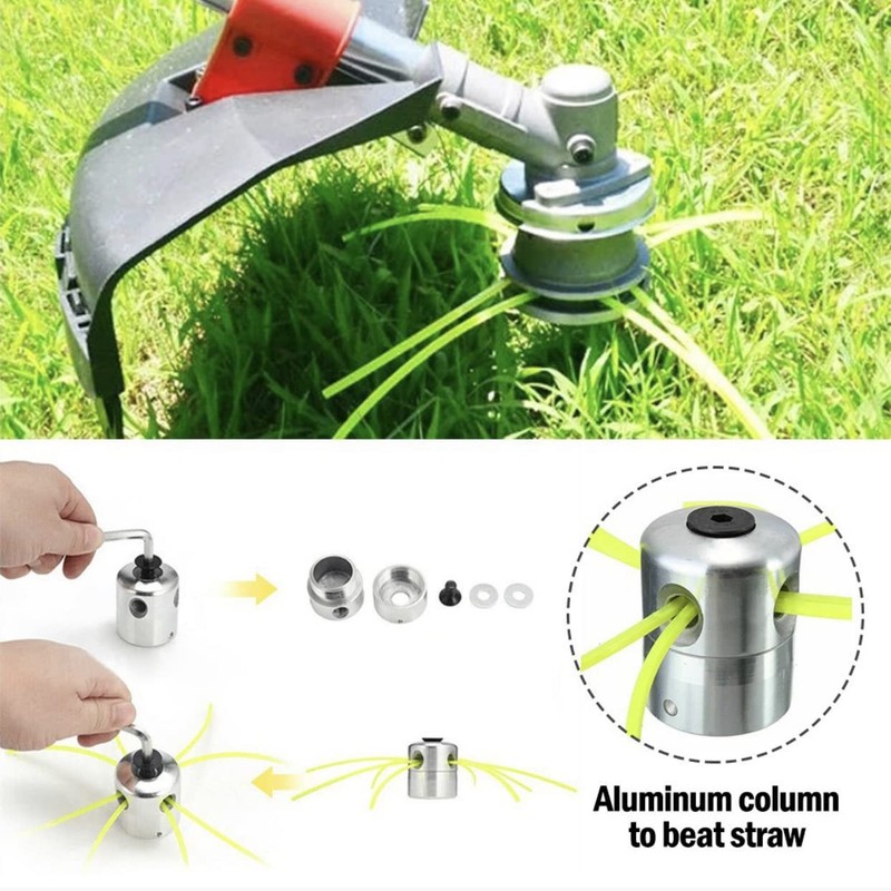ND 2 Pieces Grass Trimmer Replacement, Trimmer Head Aluminium, Thread