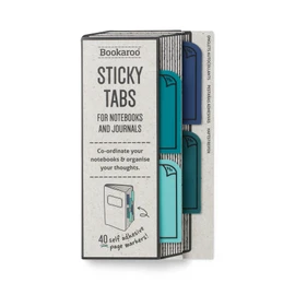 IF Bookaroo Sticky Tabs - Blues, White