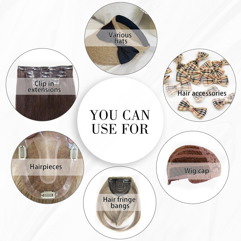 Richintol Wig Clips,32mm 9-Teeth I-Shape Extension Snap Clips for DIY