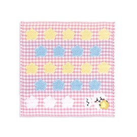 Chiikawa Star Towel Handkerchief, Pink, Gauze Pile, Cute, 41-1020070, Approx. 9.8 x 9.8 inches (25 x 25 cm)